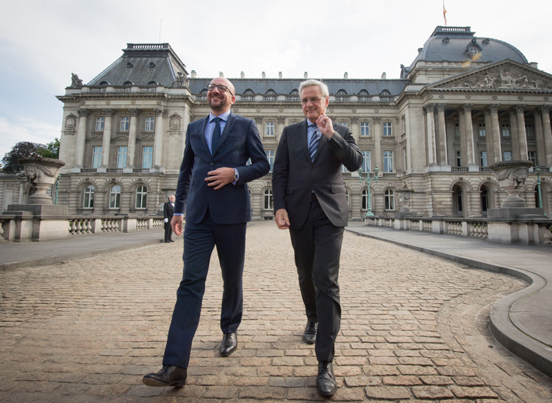 Regierungsbildner-Duo: Charles Michel und Kris Peeters