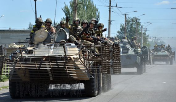 Ukrainisches Militär in der Nähe von Kramatorsk/Donetzk