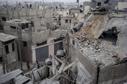 Zerstörte Moschee im Ortsteil Jabalia, nördlicher Gazastreifen