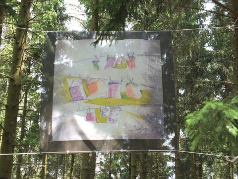 Kunstprojekt "N'art'urelle" am See von Robertville