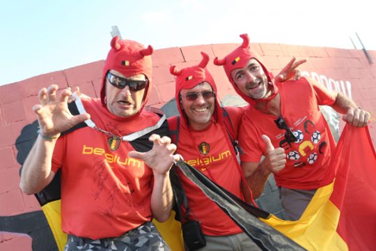 Teufel-Fans Salvador sind bereit für die Begegnung gegen die USA