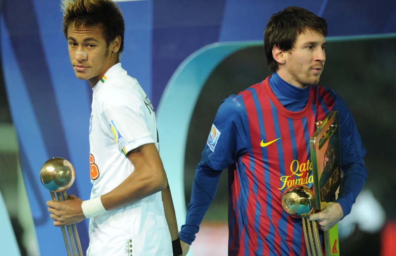 Neymar und Messi kennen sich schon seit dem Finale der Club-WM 2011 zwischen Santos und Barcelona