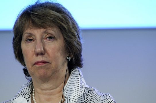 Die EU-Außenbeauftragte Catherine Ashton am Samstag in Mailand