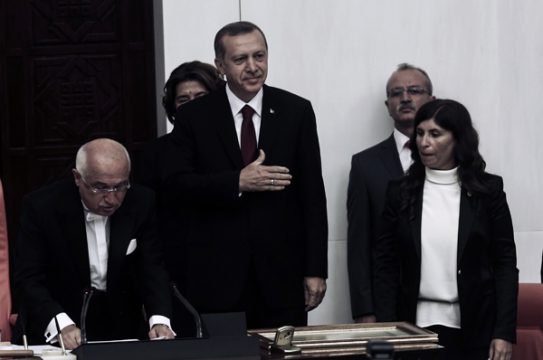Recep Tayyip Erdogan legt den Eid als erstes vom Volk gewähltes Staatsoberhaupt der Türkei ab