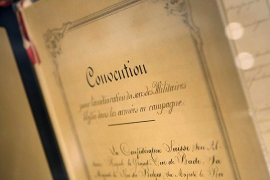 Dokument der ersten Genfer Konvention vom 22. August 1864