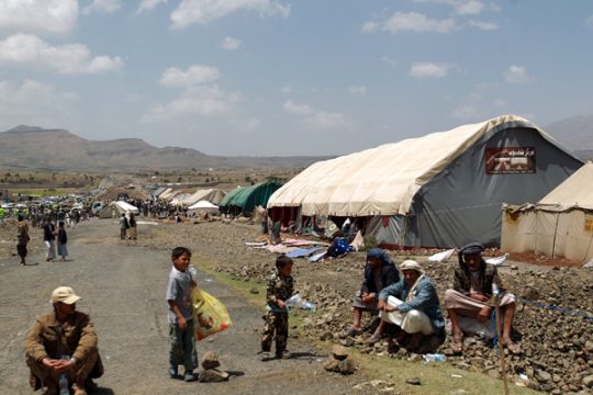 Schiitische Huthis in der Nähe der jemenitischen Stadt Hamdan (20.8.)