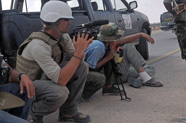 Der US-Reporter James Foley am 29.9.2011 in Sirte, Libyen