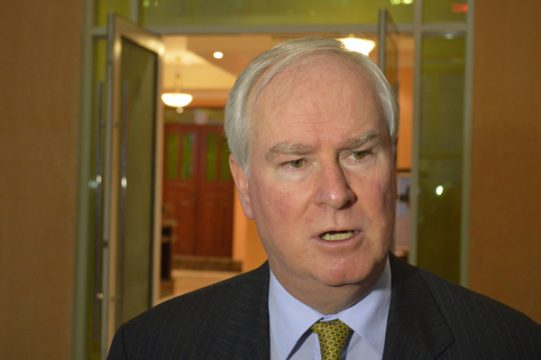 Der Vorsitzende des Rats, der britische UN-Botschafter Mark Lyall Grant