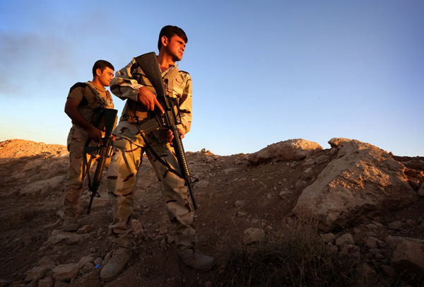 Kurdische Peschmerga-Kämpfer in Makhmur