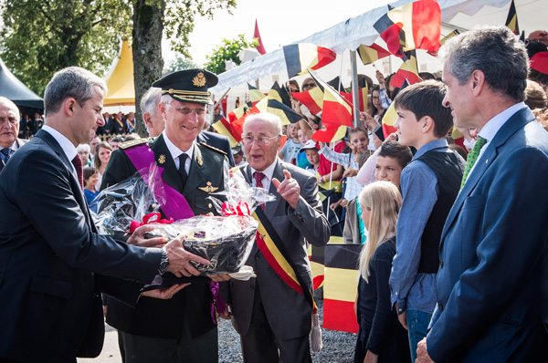 König Philippe am Fonck-Denkmal in Thimister-Clermont