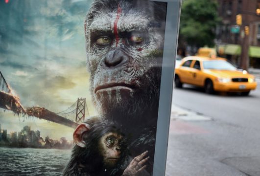 Planet der Affen: Filmplakat in New York