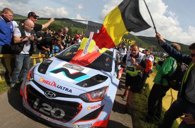 Erster WM-Sieg: Thierry Neuville und Nicolas Gilsoul gewinnen die Rallye Deutschland - Bild: Willy Weyens/BELGA