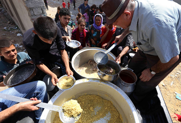 Jesidische Flüchtlinge aus Sinjar in der Stadt Dohuk/Nordirak (5. August)