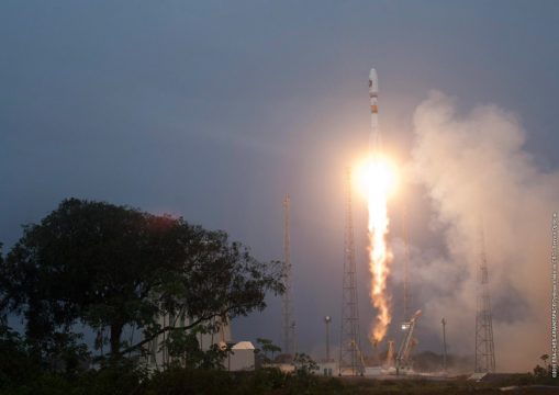 Sojus-Rakete mit Galileo-Satellit an Bord