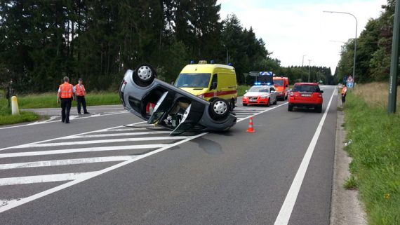 Spektakulärer Verkehrsunfall in St. Vith
