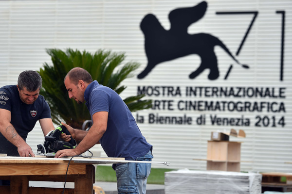 Letzte Vorbereitungen zum 71. Filmfestival von Venedig