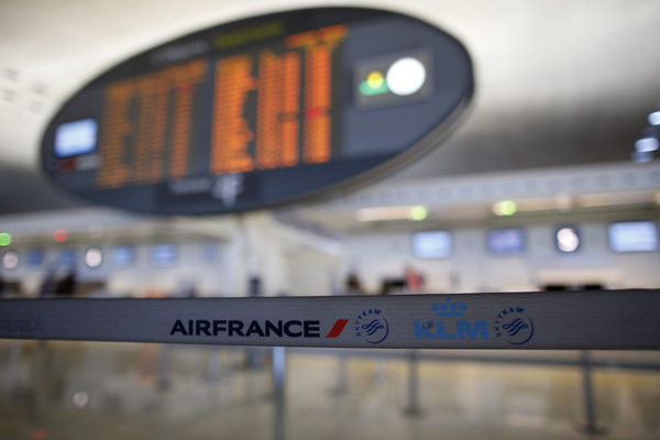 Air France Check in am Flughafen Charles de Gaulle