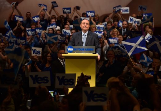 Ministerpräsident Alex Salmond und seine Anhänger