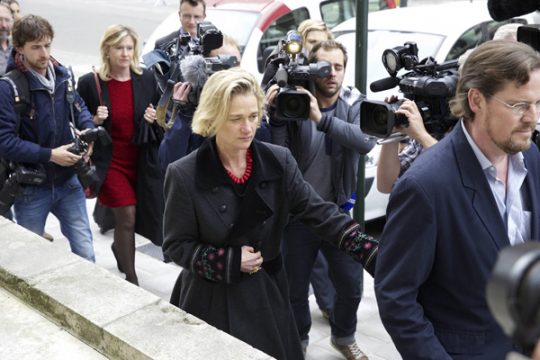 Delphine Boël am Dienstagmorgen in Brüssel. Sie kämpft seit einem Jahr vor Gericht darum, als Tochter von Albert II. anerkannt zu werden