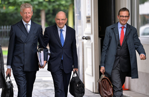 Pieter De Crem, Koen Geens und Wouter Beke vor den Koalitionsverhandlungen am Montag