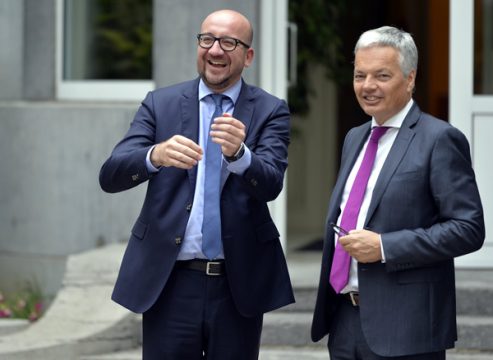 MR-Chef Charles Michel und Didier Reynders (18. August)