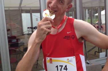 Bernd Faymonville gewann am Donnerstag bei den Special Olympics Gold über 400 Meter.