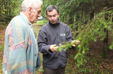 Forstwirtschaft im Kleinen: Wie sich Privatwald besser nutzen lässt, das zeigt die "Cellule d'appui à la petite forêt privée" bei einer Waldbegehung in der Altgemeinde Thommen