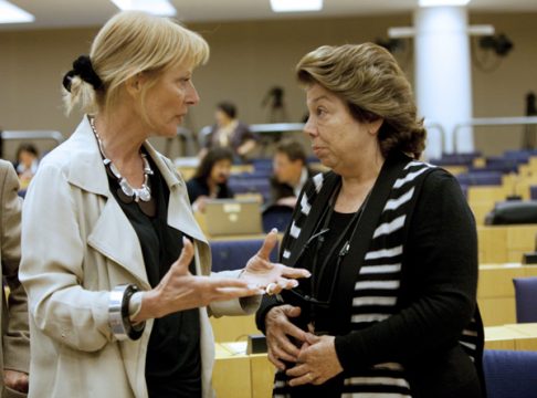 Leïla Shahid (r.), Stellvertreterin der Palästinensischen Autonomiebehörde in der EU