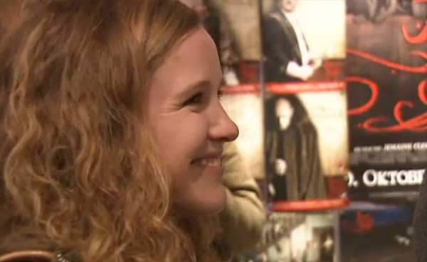 Ariane Schröder bei der Belgienpremiere ihres Films "Hin und weg" in Büllingen