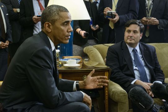 US-Präsident Barack Obama und Ebola-Koordinator Ron Klain