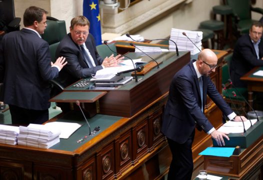 Premier Charles Michel bei seiner ersten Regierungserklärung