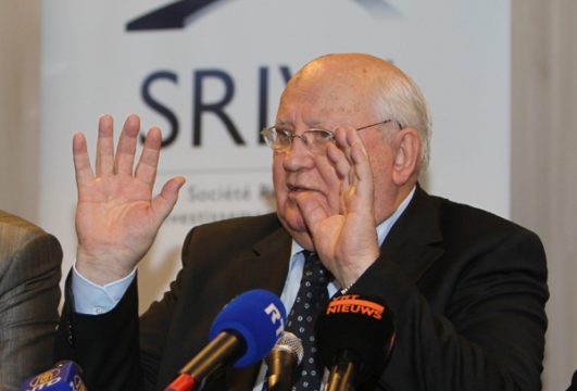 Michail Gorbatschow am 10. Oktober 2011 zu Gast in Lüttich