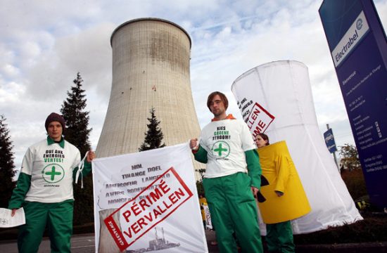 Greanpeace-Aktion am 25. Oktober 2006 in Tihange