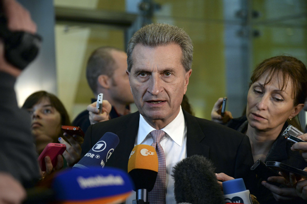 EU-Energiekommissar Günther Oettinger in Brüssel