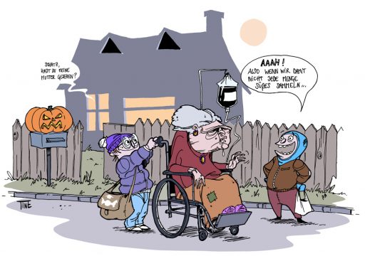 Halloween (Karikatur: Valentine Lilien)