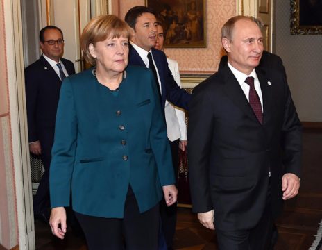 Merkel und Putin in Mailand