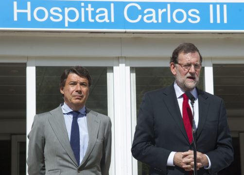 Madrids Gemeinschaftspräsident Ignacio Goncalez und der spanische Ministerpräsident Mariano Rajoy
