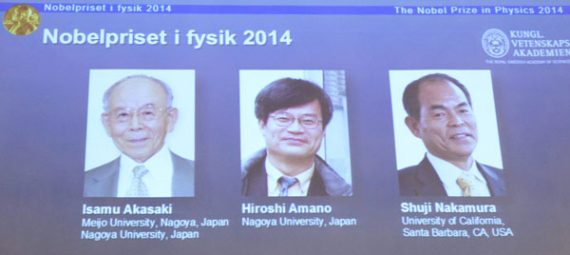 Der Nobelpreis für Physik geht in diesem Jahr an Forscher aus Japan: Isamu Akasaki, Hiroshi Amano und Shuji Nakamura