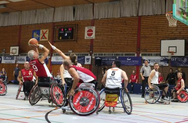 Die Rollerbulls bei ihrem Spiel gegen Hamburg am 5. Oktober 2014