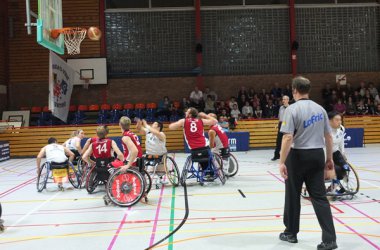 Die Rollerbulls bei ihrem Spiel gegen Hamburg am 5. Oktober 2014