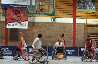 Die Rollerbulls bei ihrem Spiel gegen Hamburg am 5. Oktober 2014