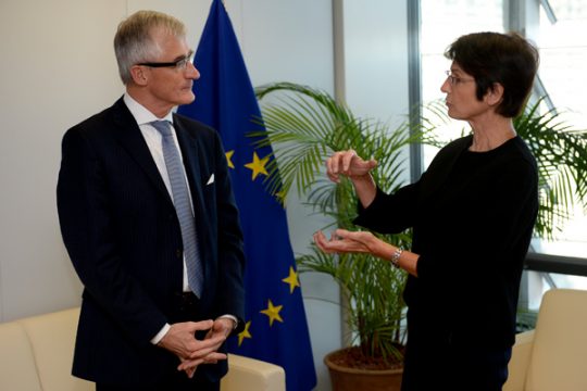 Flanderns Ministerpräsident Geert Bourgeois und die belgische EU-Kommissarin Marianne Thyssen