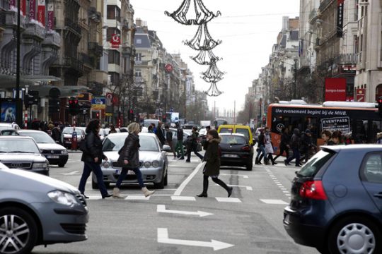 Autos in der Brüsseler Innenstadt