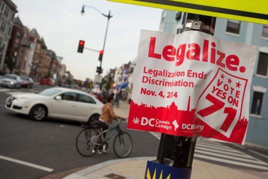 Anhänger der Kampagne zur Legalisierung von Marihuana in Washington D.C.