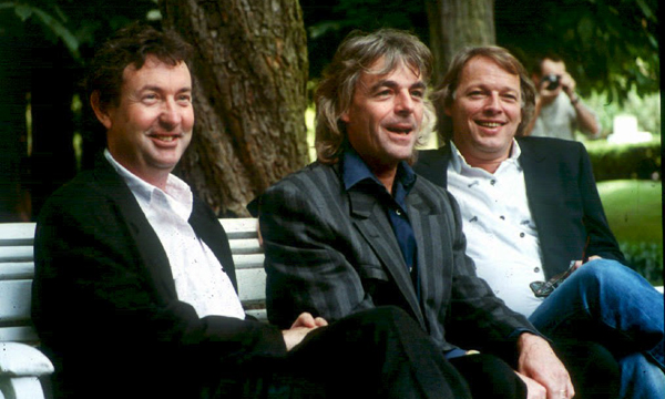 David Gilmour, Richard Wright und Nick Mason am 9.6.1988