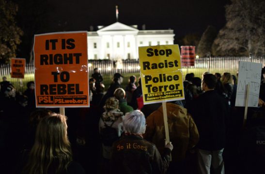 Ferguson: Demonstration gegen Polizeigewalt vor dem Weißen Haus in Washington DC