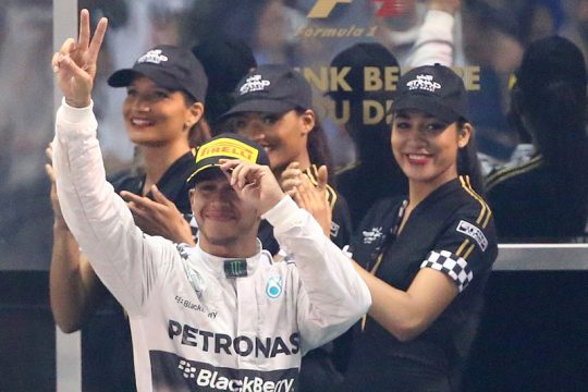 Lewis Hamilton feiert seinen zweiten WM-Titel