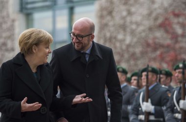 Premier Charles Michel mit Bundeskanzlerin Angela Merkel