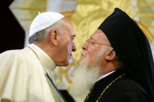 Papst Franziskus und der orthodoxe Patriarch Bartholomäus
