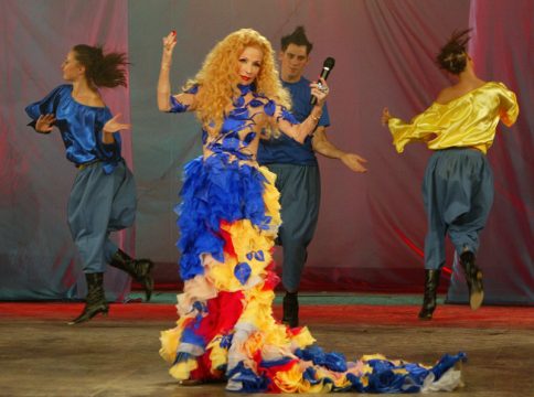 Sabah beim Dreh zum libanesischen Film "Der Autobus" (2004)